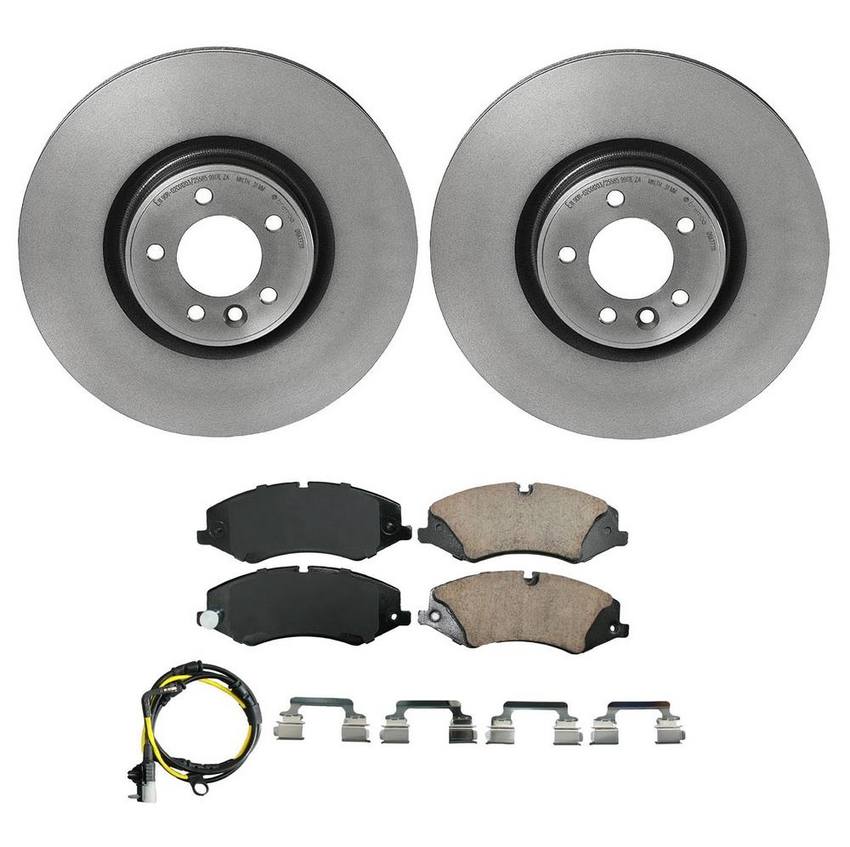 Land Rover Disc Brake Pad and Rotor Kit - Front (380mm) (Ceramic) (EURO) LR016176 - Akebono Euro Ultra-Premium 4115210KIT